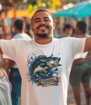 Camiseta de Hombre Fishing is my Therapy