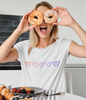 Camiseta de Mujer Corazones