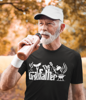 Camiseta de Hombre Grill Father Negra