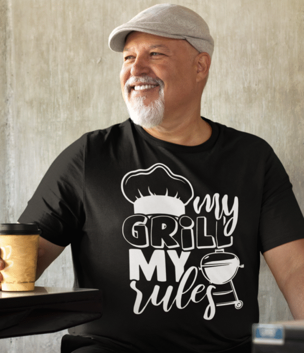 my grill my rules blanco Camiseta clásica unisex