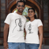 pareja guitarra grande Camiseta clásica unisex