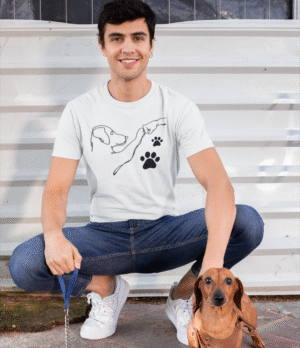 Camiseta Unisex Perro Dando Puño
