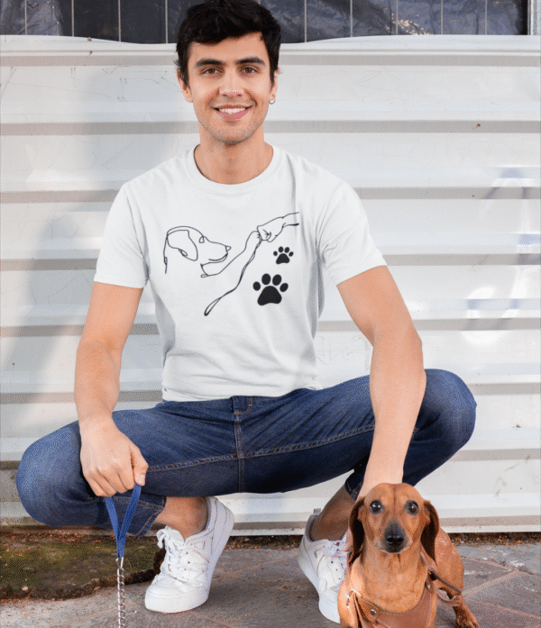 Camiseta Unisex Perro Dando Puño