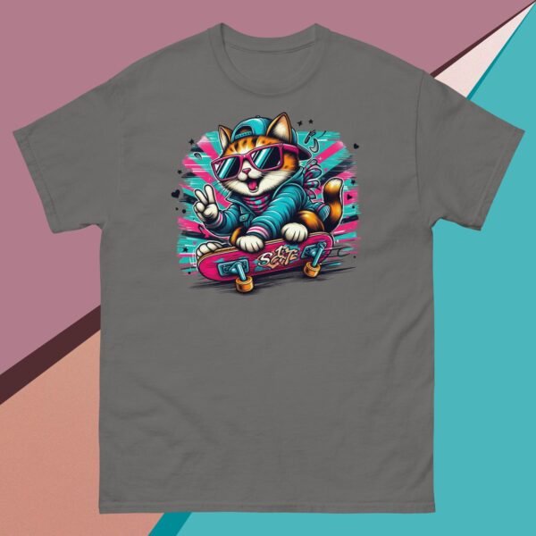 Camiseta Unisex  Gato en Patineta