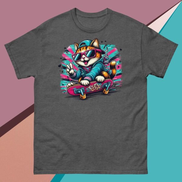 Camiseta Unisex  Gato en Patineta