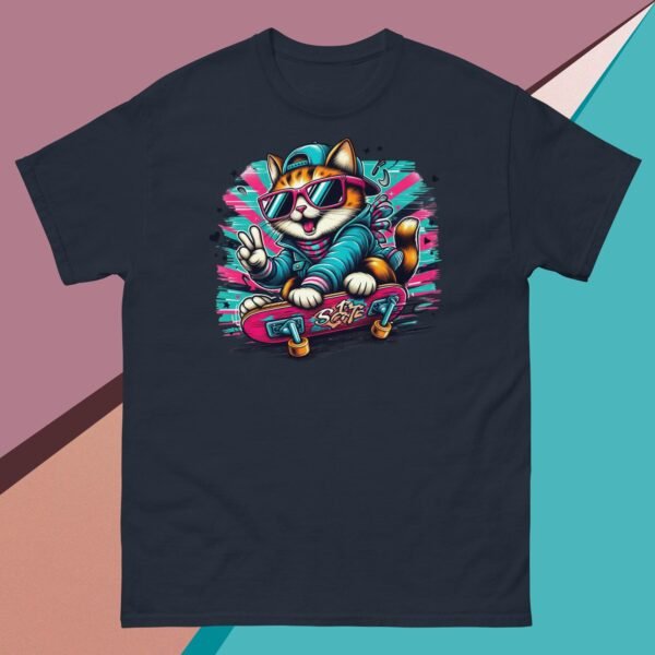 Camiseta Unisex  Gato en Patineta