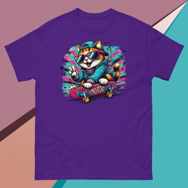 Camiseta Unisex  Gato en Patineta