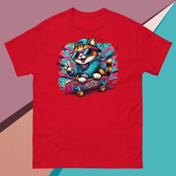 Camiseta Unisex  Gato en Patineta