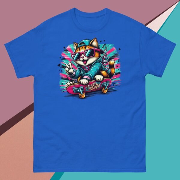 Camiseta Unisex  Gato en Patineta