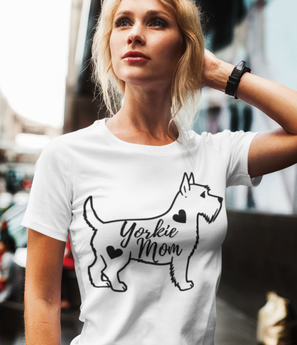 yorkshire mom Camiseta de Mujer Yorkie Mom